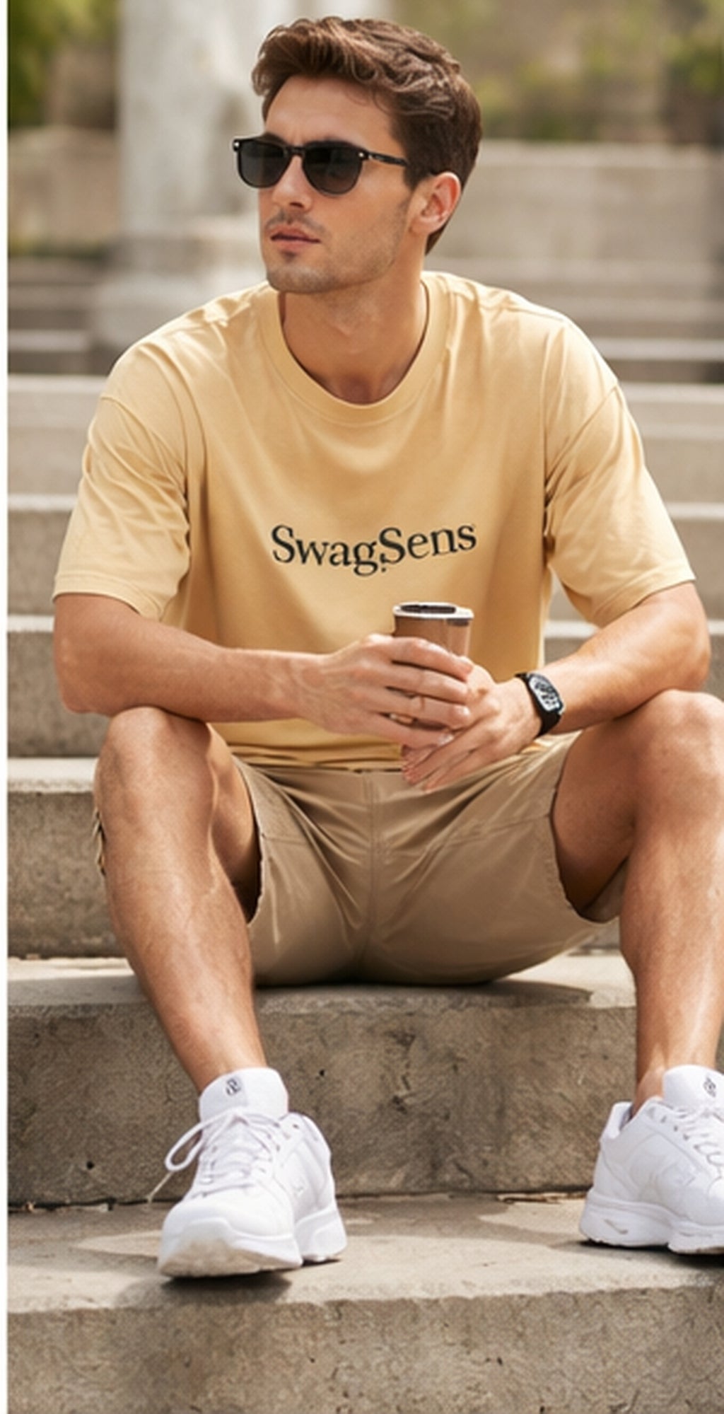 Men’s Oversized T-Shirt 220 GSM Cotton – Premium Heavyweight Streetwear Tee