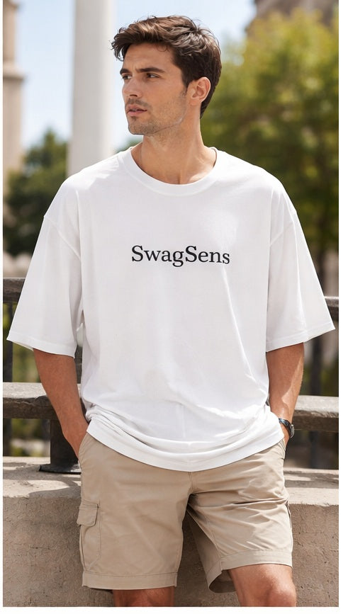Men’s Oversized T-Shirt 220 GSM Cotton – Premium Heavyweight Streetwear Tee