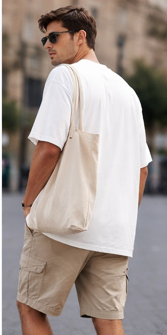 Men’s Oversized T-Shirt 220 GSM Cotton – Premium Heavyweight Streetwear Tee